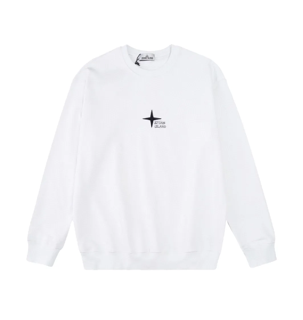 W815#P160💰 Stone Island Rome Milan Florence city limited logo printed round neck long-sleeved sweatshirt! Versatile base round neck sweatshirt for couples! Simple armband design, customized 1*1 thread (fine texture), 380g double-strand large terry fabric, very good quality, foreign trade craftsmanship, respect the original version! The threads at the cuffs and hem are all original bartacks! The time-consuming and material consumption distinguishes the ordinary version on the market! Tops worn by celebrities from all walks of life on INS, can be matched with couple styles!  Color: Black White Size: M-XXL